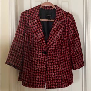 Lane Bryant Black Red & Gold Jacket sz 16